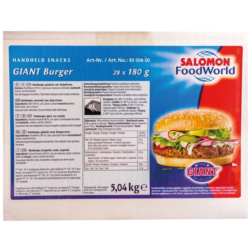 Bild von Salomon Giant Burger (180g) - Patties