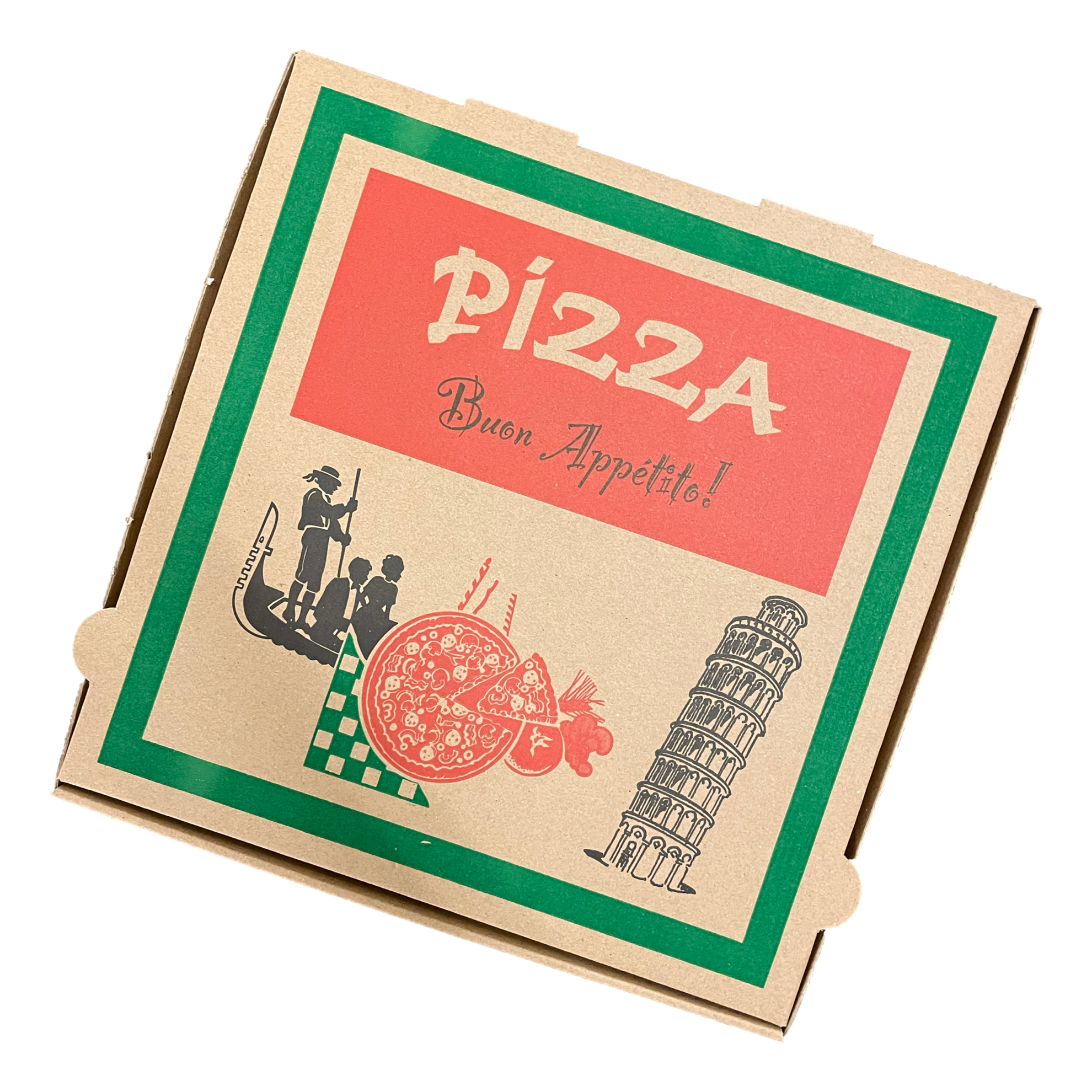 Bild von Pizzakarton (33x33 cm) - Kraft